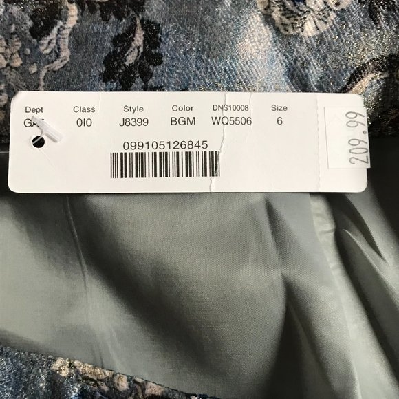 NWT J. Crew Collection Blue Wrap Pencil Skirt Floral Jacquard - Picture 11 of 15